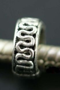 Silver spacer rondelle bead 